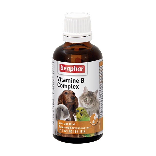 Beaphar Vitamine B Complex витамины для кошек, собак, птиц, грызунов, фл. 50 мл — изображение 1