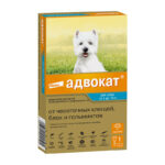 Адвокат, для собак 4-10 кг, 1 пипетка 1 мл
