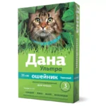 Дана Ультра ошейник, от блох и клещей для кошек бирюзовый 35 см