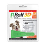 RolfClub 3D, капли на холку для собак 10-20 кг, 1 пипетка