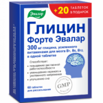 Глицин форте Эвалар 60+20 таблеток